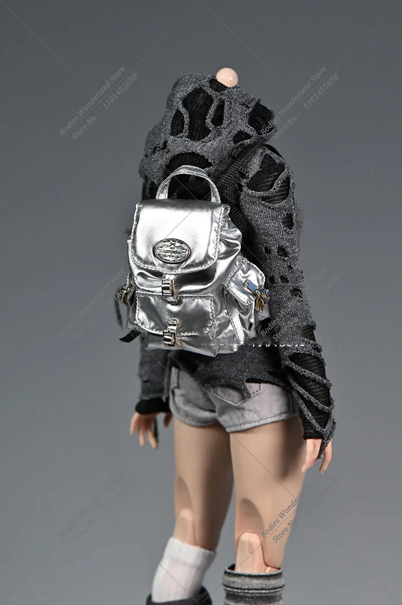 1/6 escala figura cena acessórios moda multi bolso mochila arquivo pacote saco modelo caber 12 Polegada feminino bjd ob figura de ação