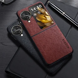 Case For Oppo Find N3 Flip Find N2 Flip Simple Design Luxury Leather Business Cover For Oneplus Open Case