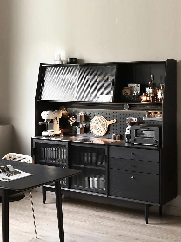 

Modern Minimalist Nordic Solid Wood Sideboard Japanese Retro Oak Cabinet Coffee Tea Cabinet Wine Cabinet