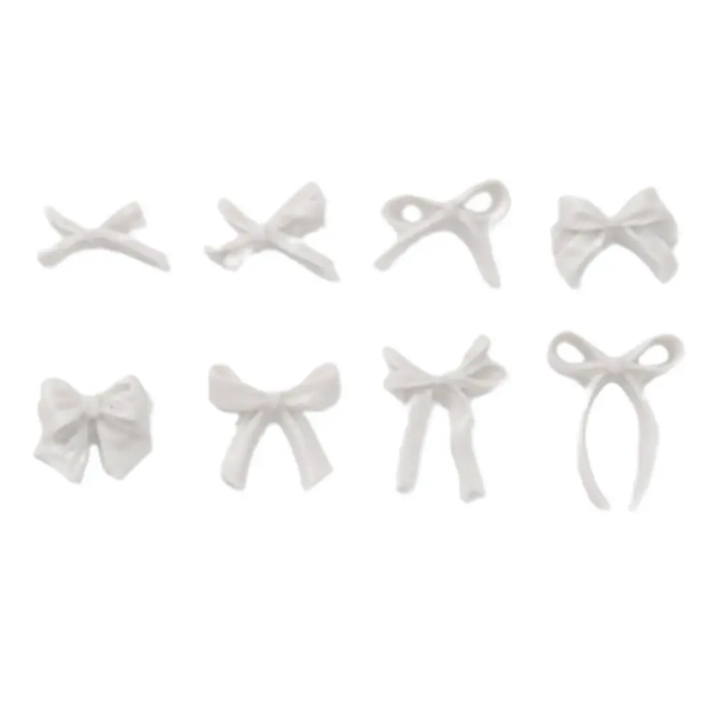 50개 미니 사이즈 나비 네일 아트 액세서리, 3D 네일 아트 장식용 컬러풀 리본 레진 소재 네일 아트 도구