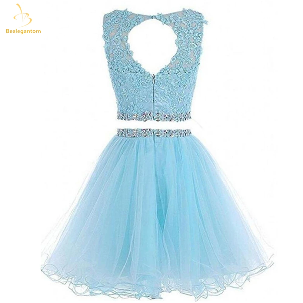 Bealegantom New Lovely Duas Peças Curtas Prom Dresses 2023 Querida Frisada Homecoming Graduação Vestido de Festa Formal