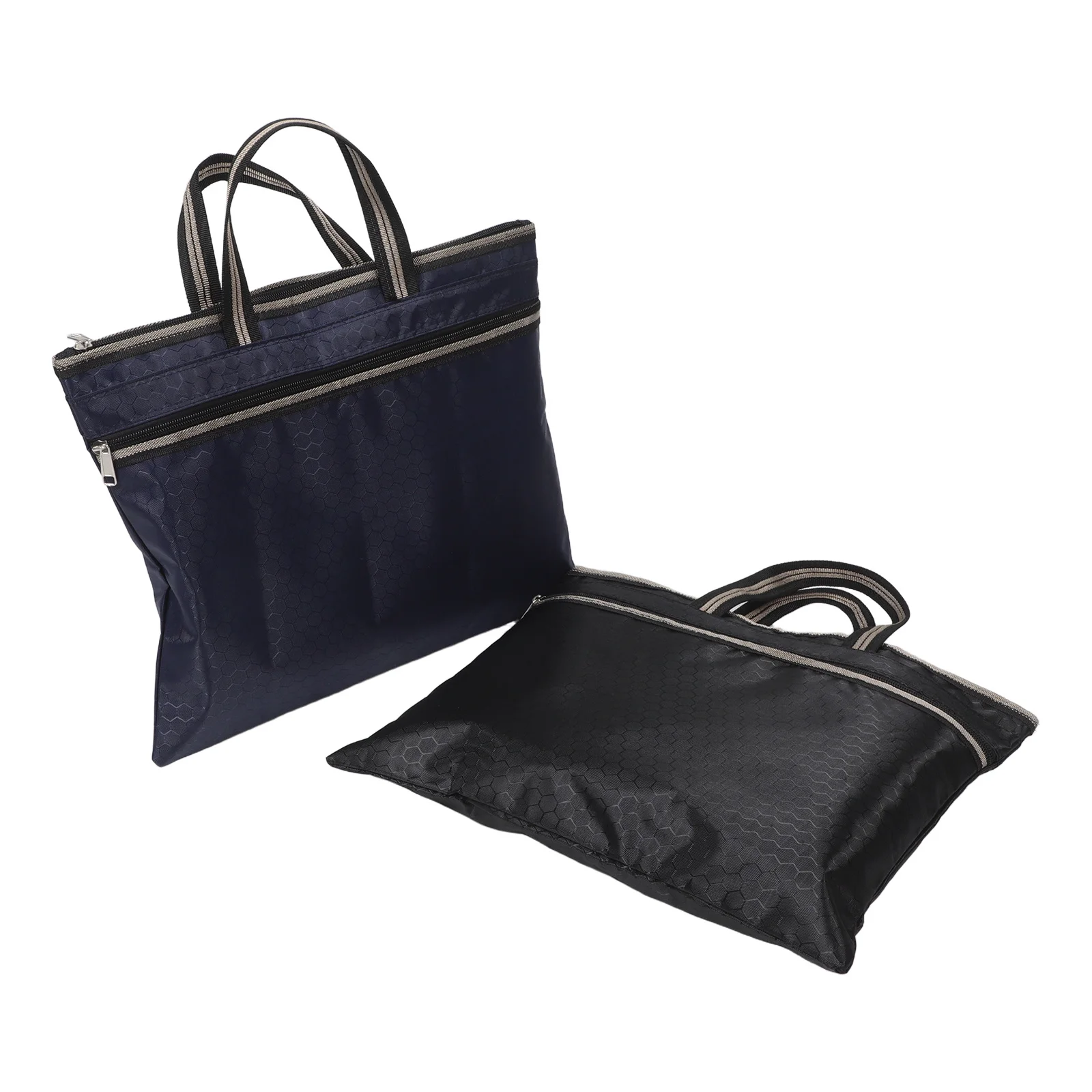 

2Pcs Oxford Cloth Briefcase Document Organizer Bag Handle Waterproof Office Laptop File Tote Professional Business Meeting Bag