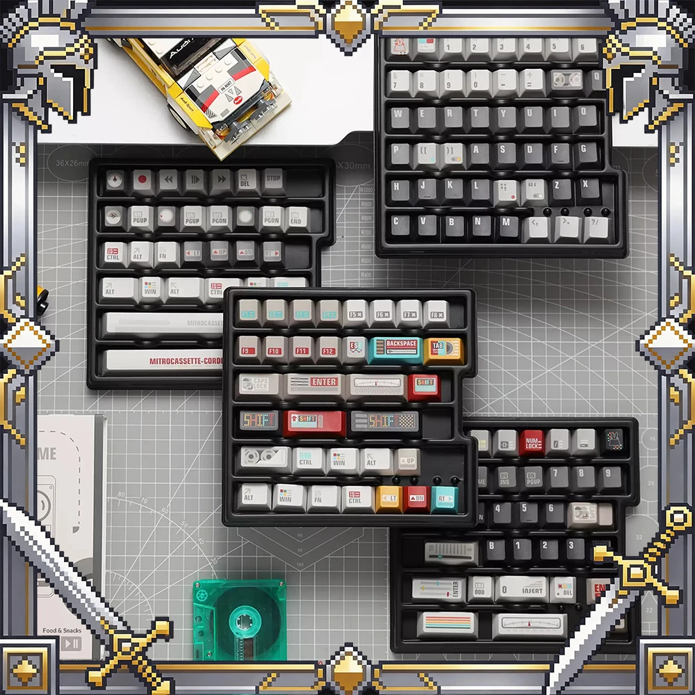 TUTKEYS Retro Synthesizer Keycaps High quality PBT Cherry Factory Keyboard Keycaps Letters are opaque Standard cross shaft