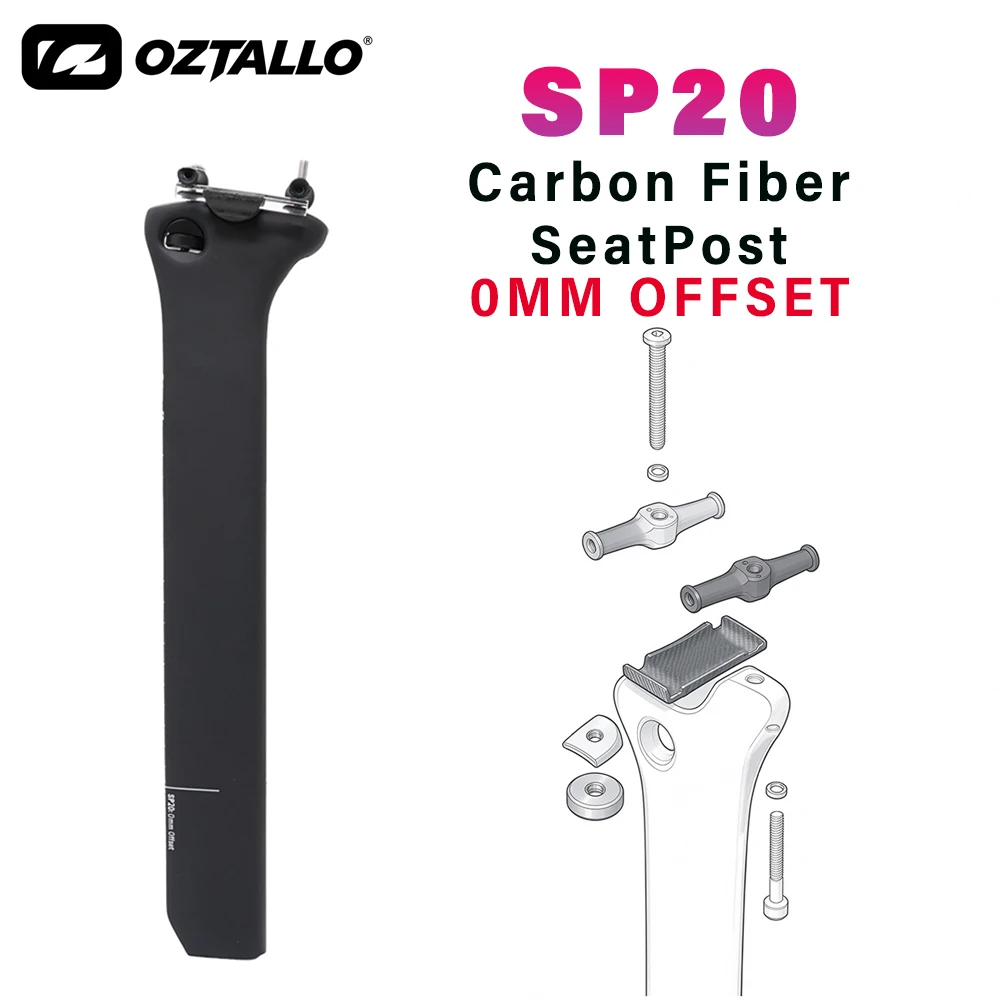 Cervelo SP20 Carbon Fiber SeatPost 350mm 0mm Offset Matte Black Bicycle Replacement Parts Compatible S5 S3 S2 Frame AeroSeatTube