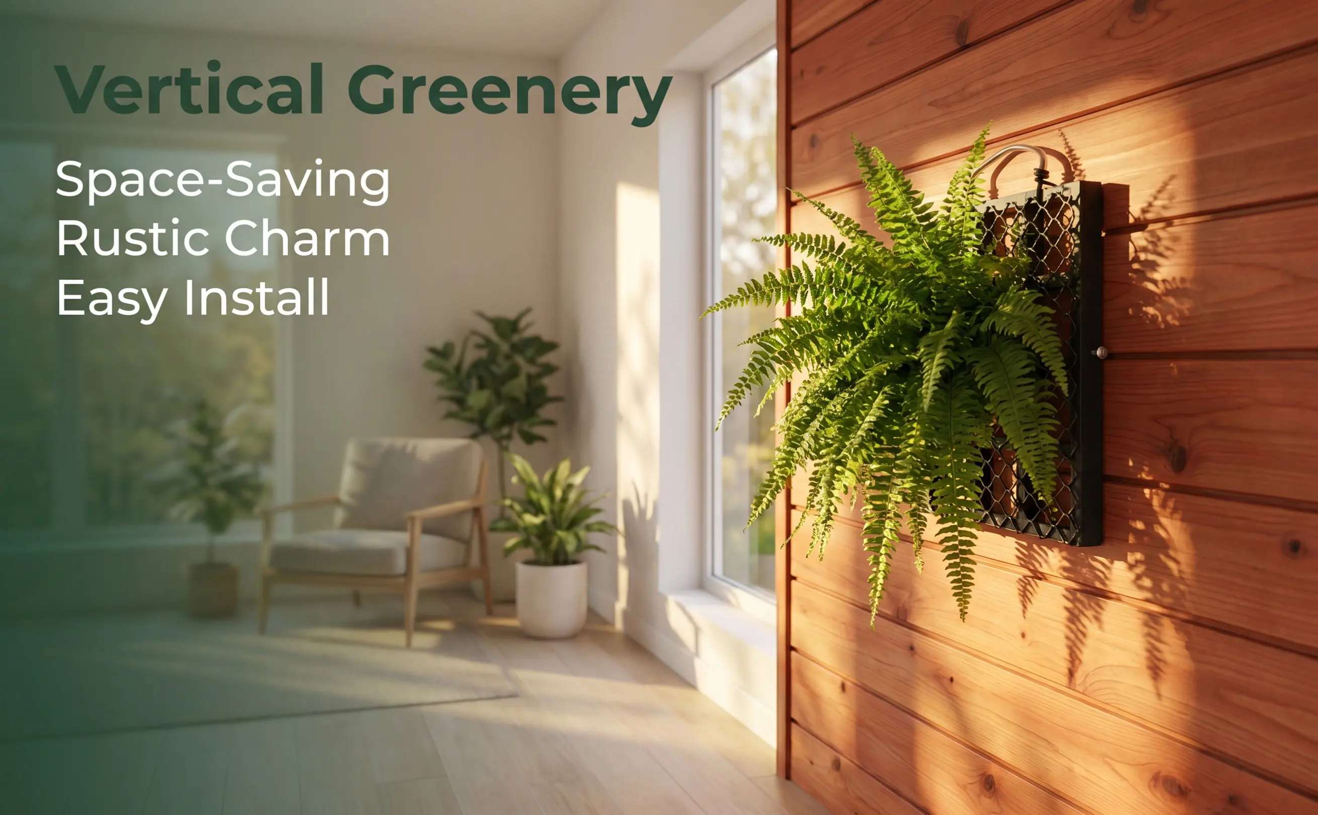 Vertical Wall Planter - Support mural vertical pour plantes d'intérieur