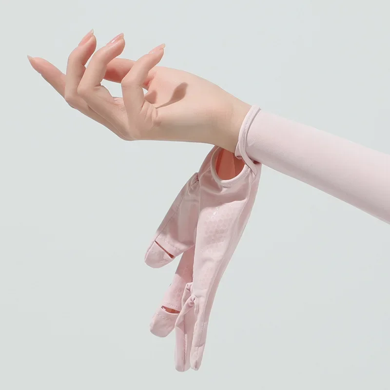 Ice Sleeve Women Riding UV Protection Touch Screen Cool Spring Summer Outdoor Sun Protection Ice Silk Sleeve Long Arm Cover