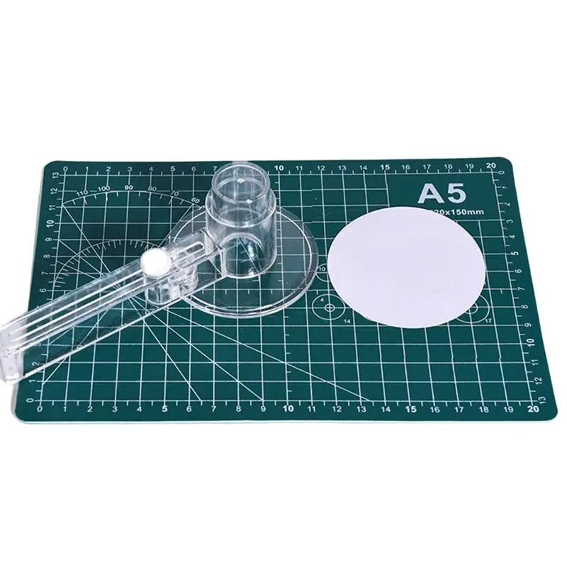 B08B-ABZC Verstellbarer kreisförmiger Papierschneider, 58 mm, transparenter Kreisschneider, 2er-Pack, für Button-Maker, für Kuns