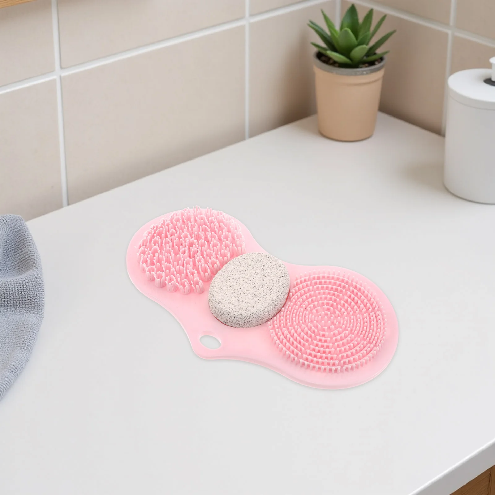 Douche Scrubber Mat Puimsteen Voor Dode Huid Verwijderen Exfoliërende Badkamer Bad Voeten Scrubber Voetverzorging Tool Masseren Voet Pad