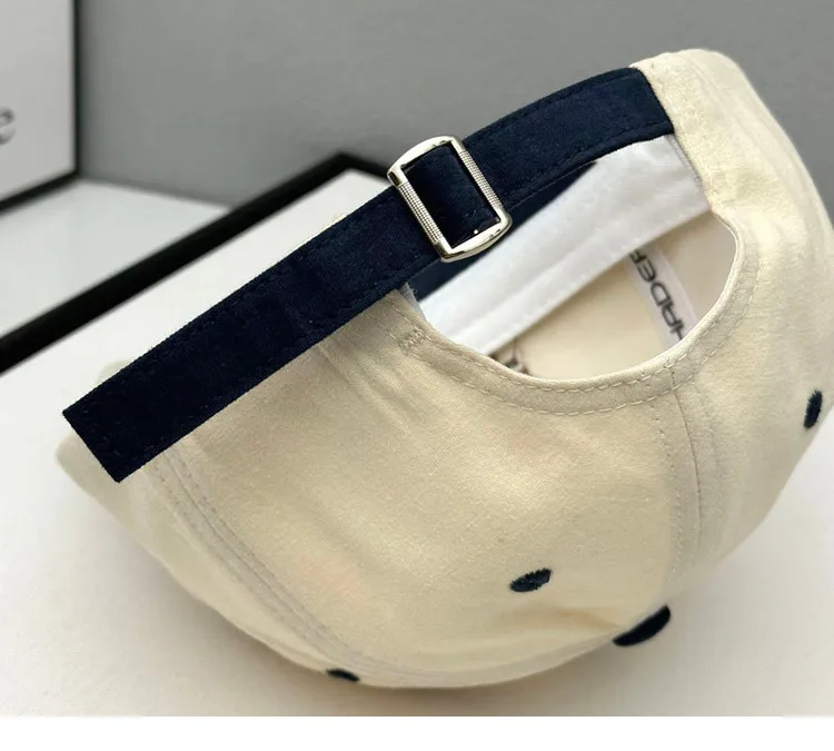 Parent-child Letter Short Brim Baseball Cap Women's Spring and Summer New Korean Versatile Cap Men's Soft Top Sunscreen Visor