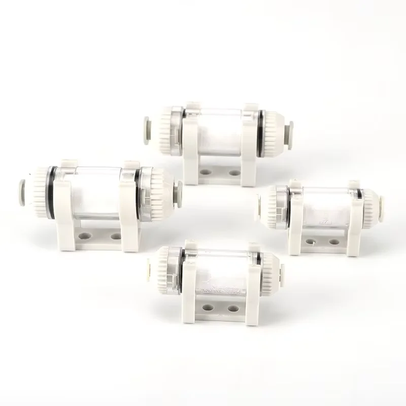 ZFC100-06B ZFC200-08B Inline Vacuum Filter, Push-In Pneumatic Fitting Mini Air Filter for Industrial Vacuum Automation Equipment