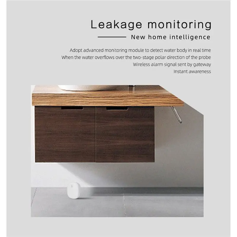 Remote Monitoring Smart Life App Tuya Zigbee Water Sensor Flood Water Leakage Detector Water Linkage Alarm