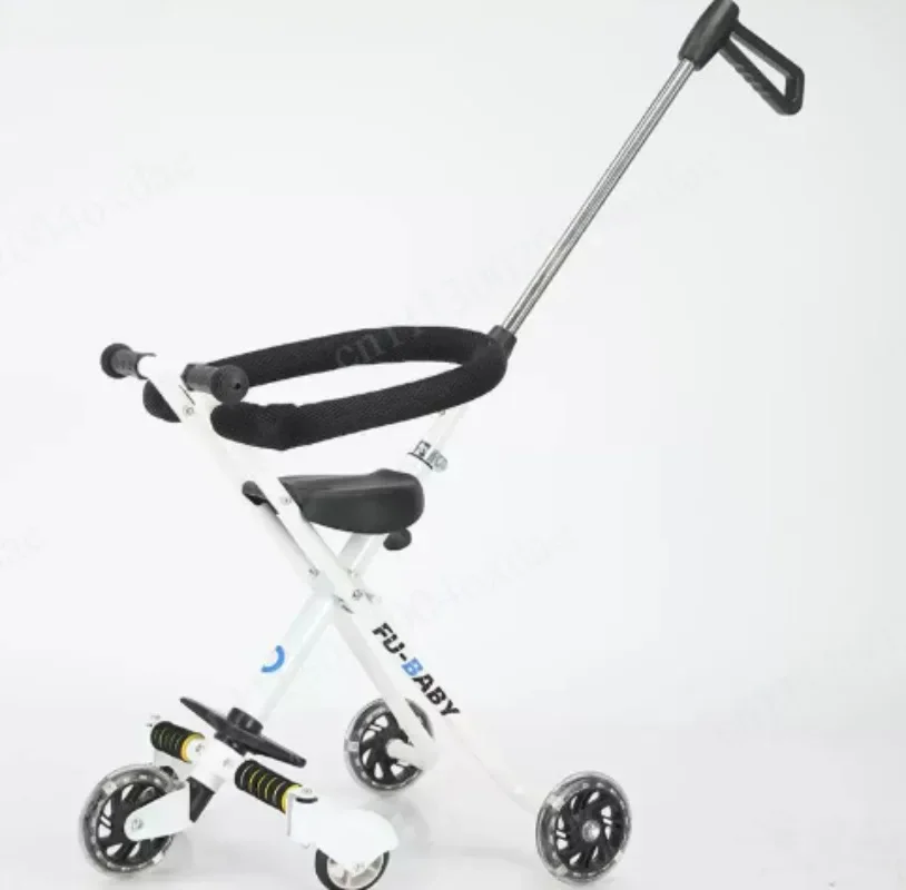 Foldable Small Slip Older Children Travel Cart 6-12 Years Old, Simple Outdoor Lightweight Walking Artifact for Travel Use