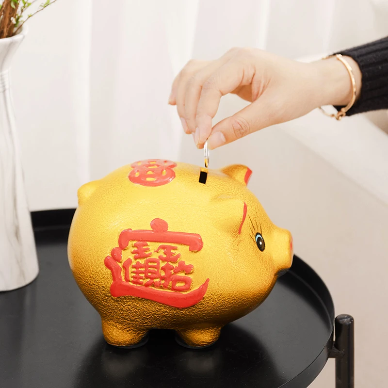 

Wedding Money Box Storage Adult Children Gift Coin Money Box Ceramic Pig Piggy Bank Papper Money Hidden Safe hucha Home Decor