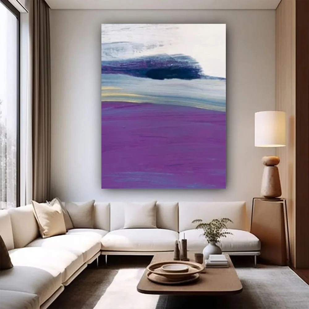 

100% hand drawn purple abstract oil painting original wall painting home living room decoration paint interior aesthetics