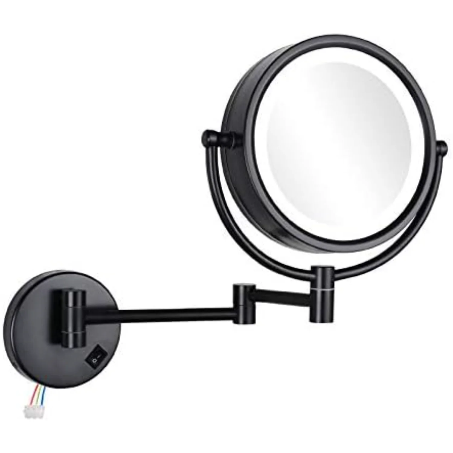 

Mounted Hardwired Makeup Mirror with 3 Tones LED Lights 10x Magnifying Mirror for Bathroom Bedroom 13