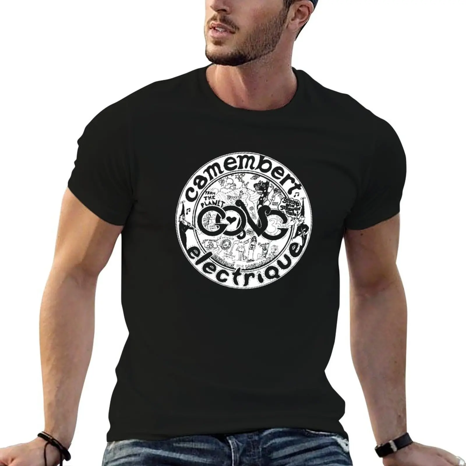 Camiseta Camembert Electrique, camiseta de algodón para hombre, camisetas gráficas de anime, camiseta de gran tamaño