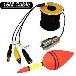 15m Cable Underwater Fishing Camera 12 LED Night Vision Waterproof 1200TVL  Fish Shape Boat Ice  Camera  deep water hunting