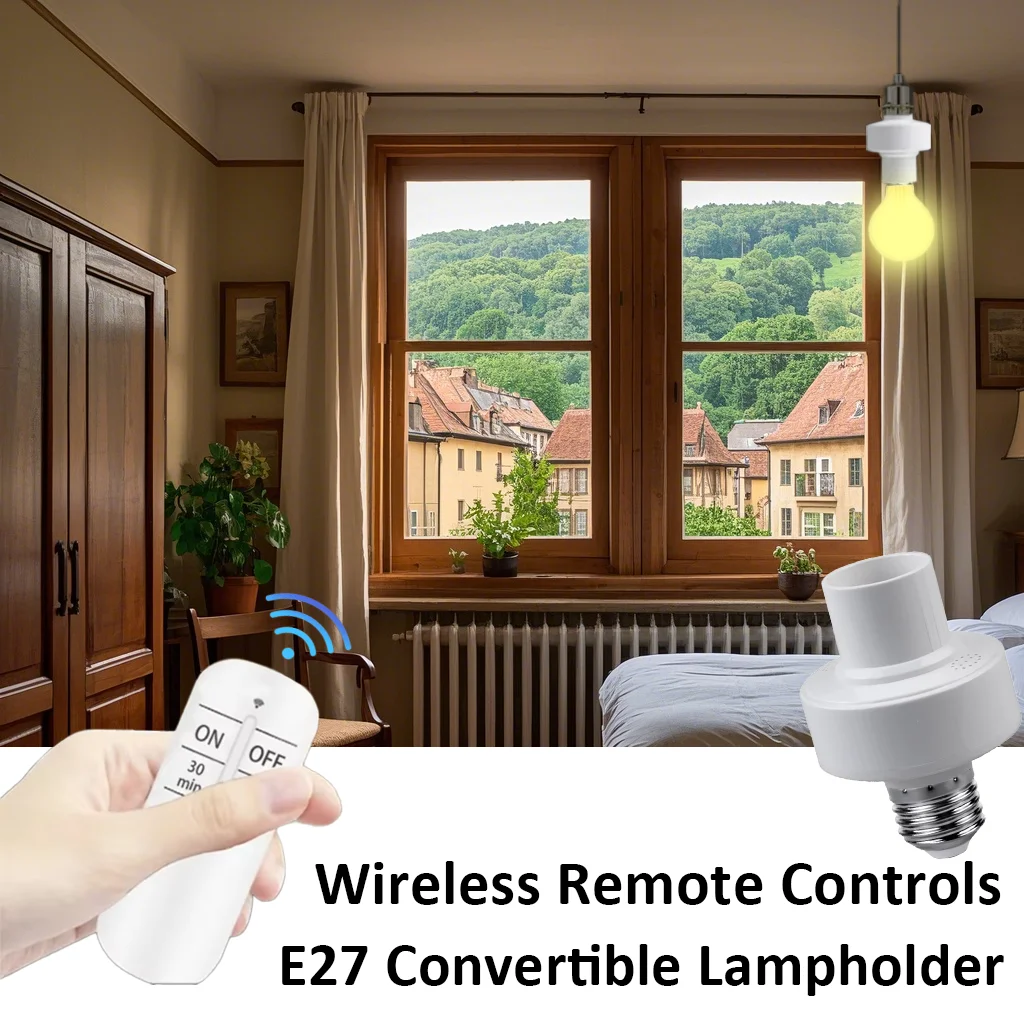 

E27 Convertible Lamp Head AC85-265V Intelligent Timing Suitable for the Elderly People with Limited Mobility Remote Control