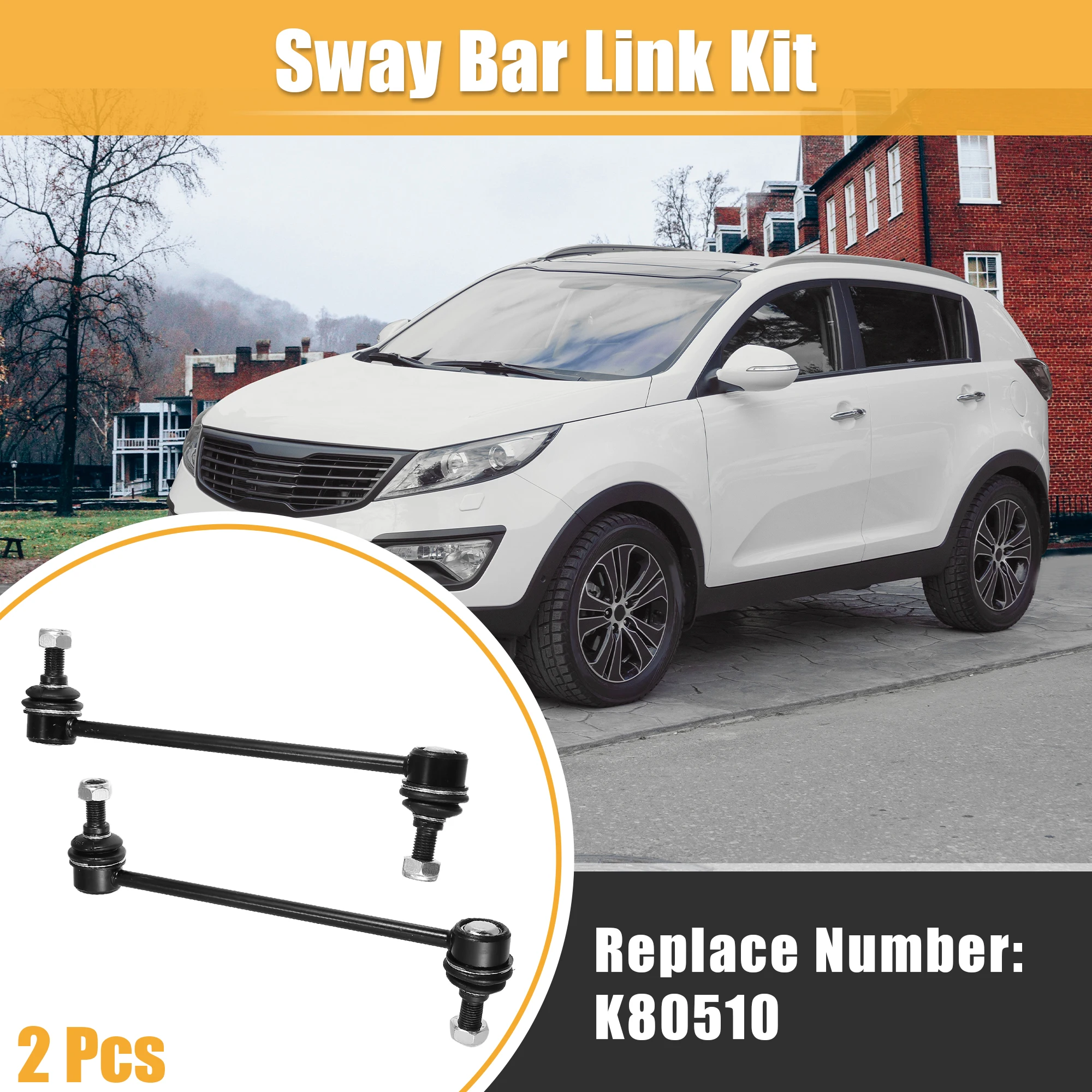 

UXCELL 2 шт. автомобильные передние тяги стабилизатора поперечной устойчивости 548301F000 548302 для Kia Sportage 2005-2010