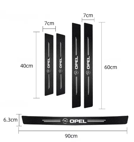Carbon Fiber Car Door Threshold Protector Stickers Waterproof For Opel Astra j g Insignia Corsa d Vectra c Zafira a Auto Gadgets
