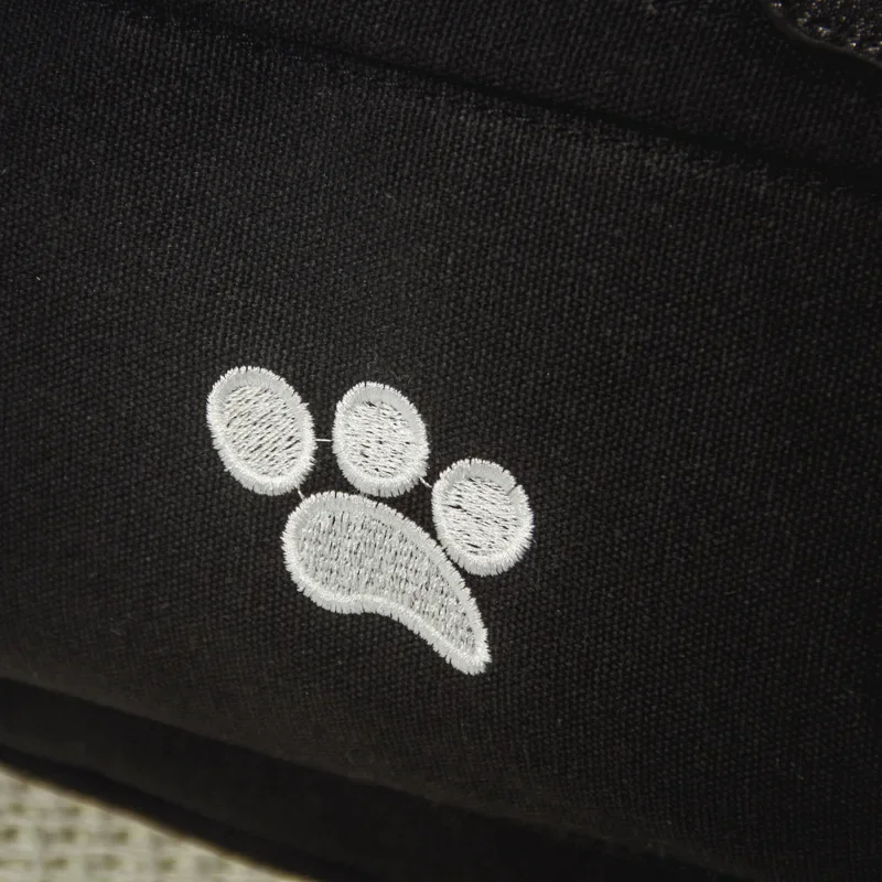 2025 gato saco de escola bonito bordado lona mochila dos desenhos animados gatinho pata mochila para crianças presente natal para a menina