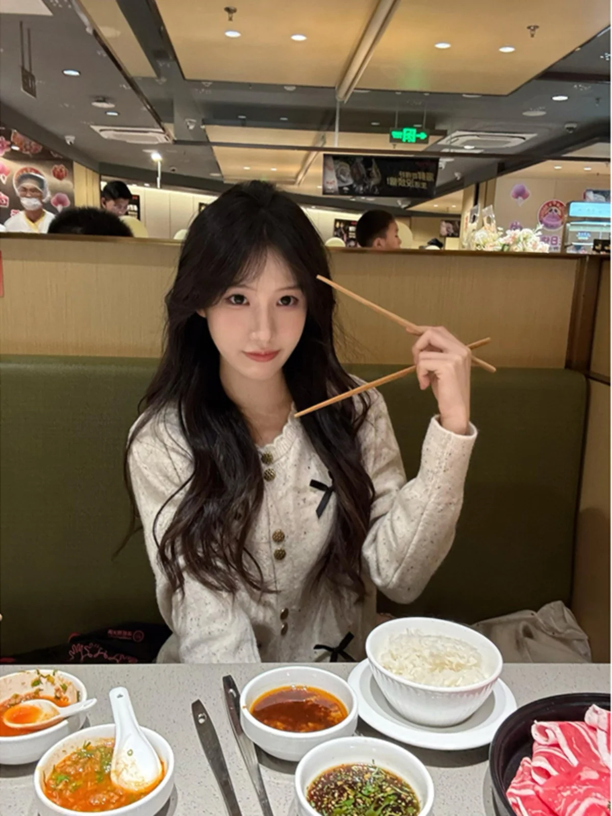 Chic Korean Sle  Knot Sweater Coat Women's Autumn Winter Slimming Small Fraance Knitted Top Trendy Long Sve r...