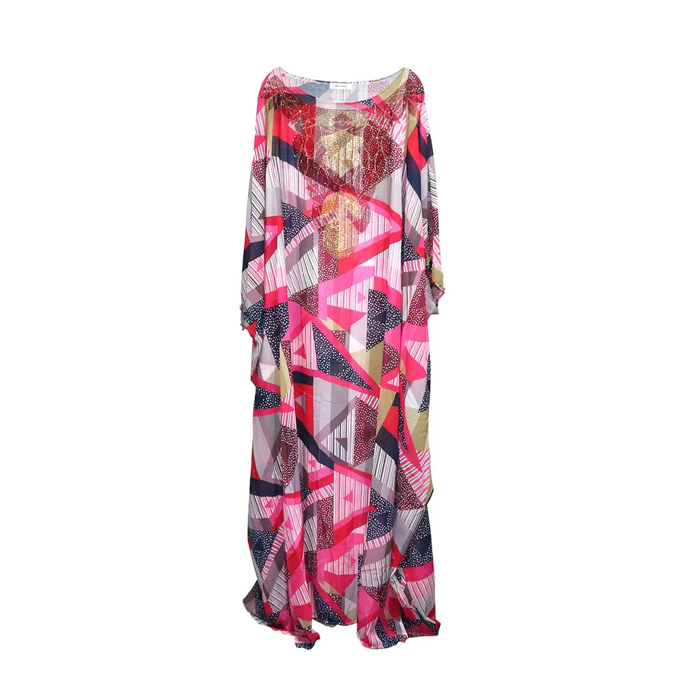 アフリカのパーティードレス女性イスラム教徒シフォン高級ダイヤモンドアバヤ内側スカート 2 点セットドバイファム Boubou Daseki セクシーなローブ