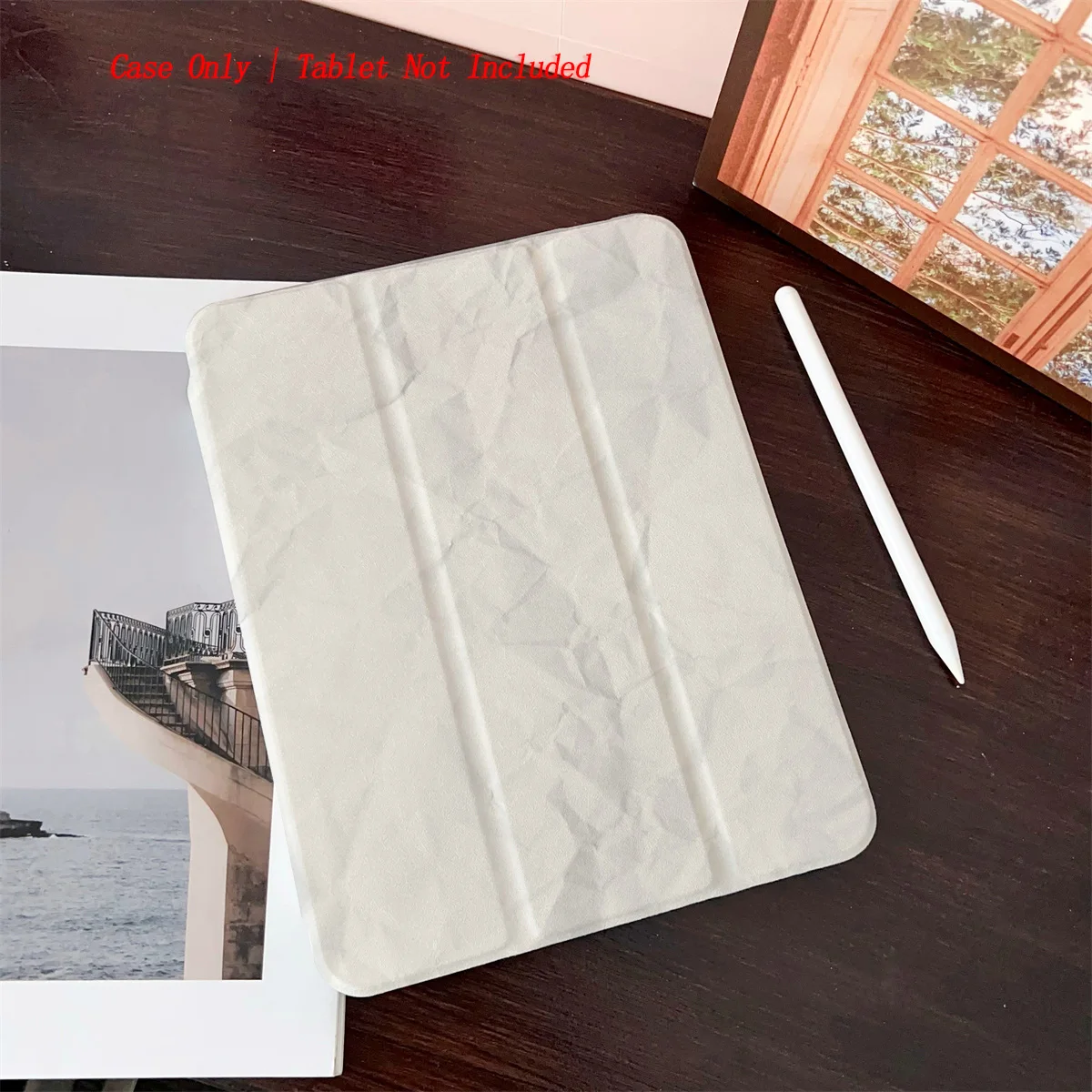 

Minimalist Pure White iPad Case For Apple iPad Pro 11/12.9 Air 4/5 Mini 6 10th Gen Cover