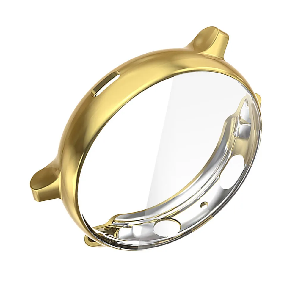 Funda protectora para reloj inteligente con acabado electrochapado, marco lateral y protección antirrayaduras para el modelo 2 Golden de 44 mm.