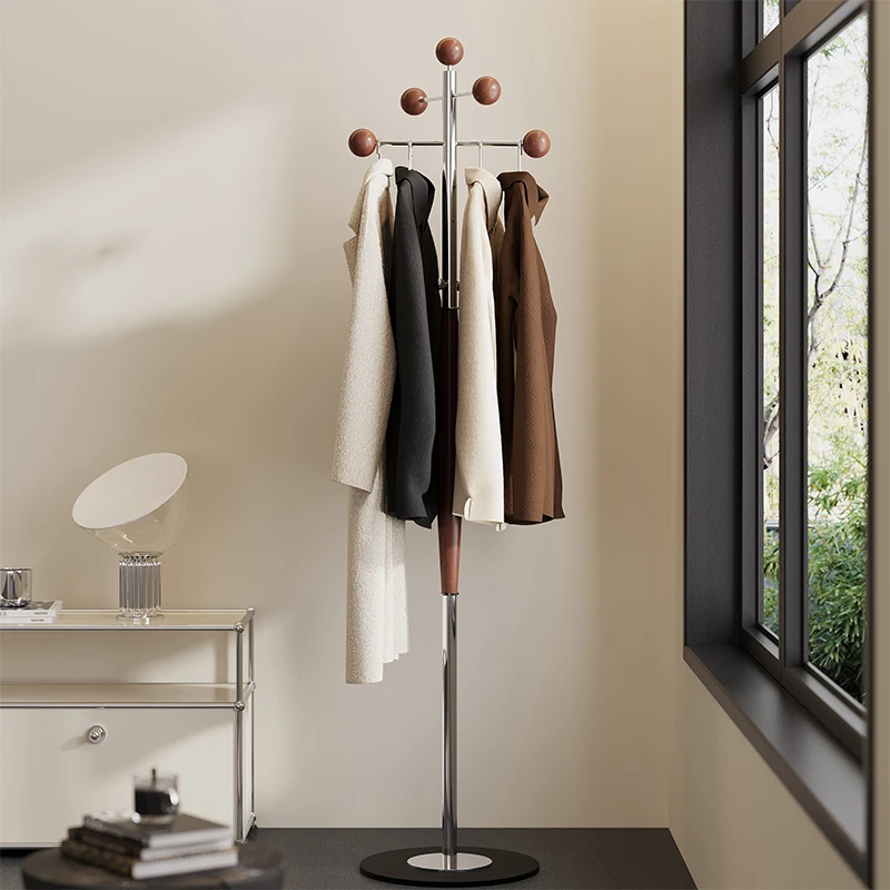 

Vertical Floor Coat Racks Bedroom Simple Balcony Floor Coat Racks Vintage Minimalist Tendedero Ropa Plegable Home Furniture