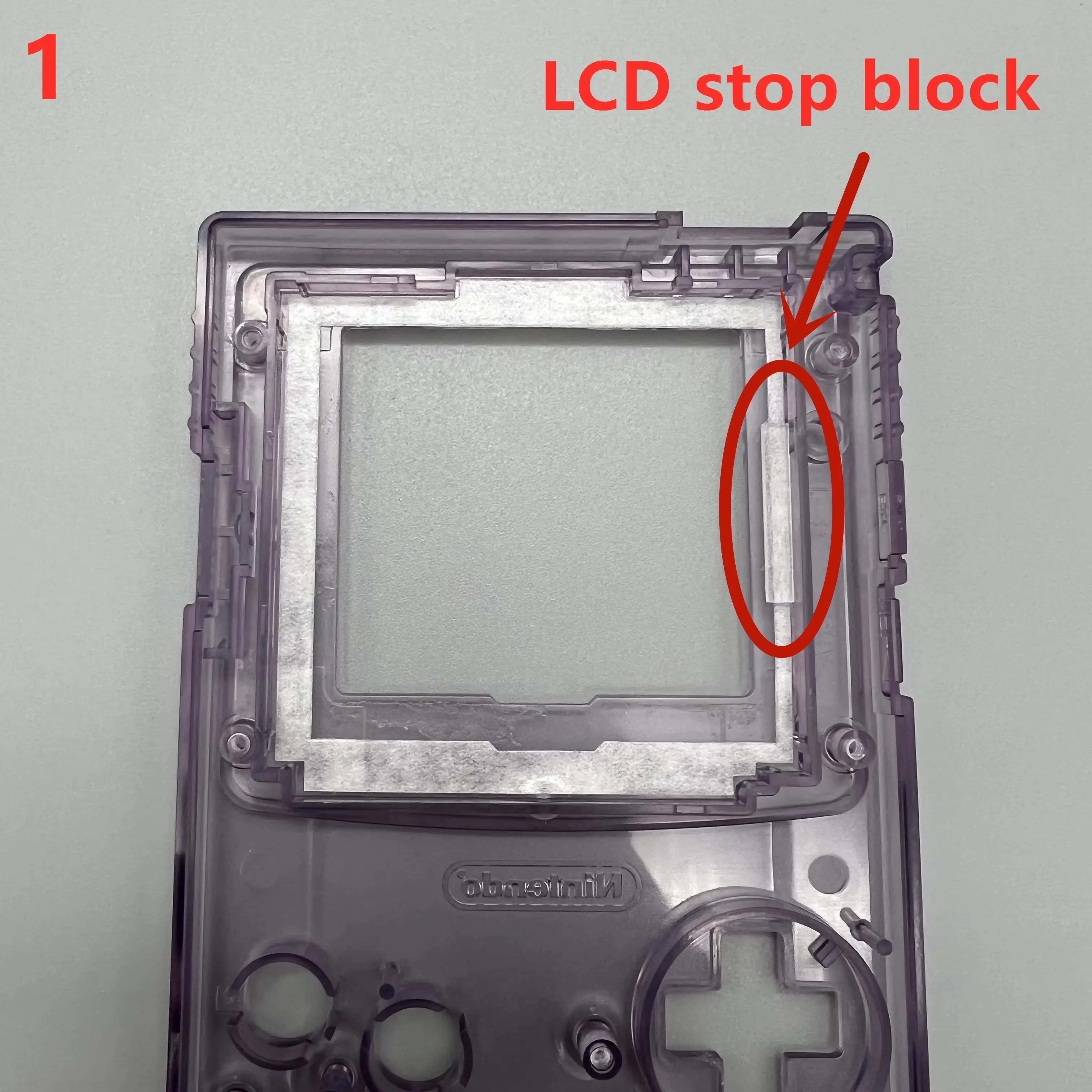 الحجم الأصلي الجديد 2.45 "شاشة LCD عالية السطوع لنينتندو Gameboy color GBC LCD. لا حاجة لقطع الغلاف