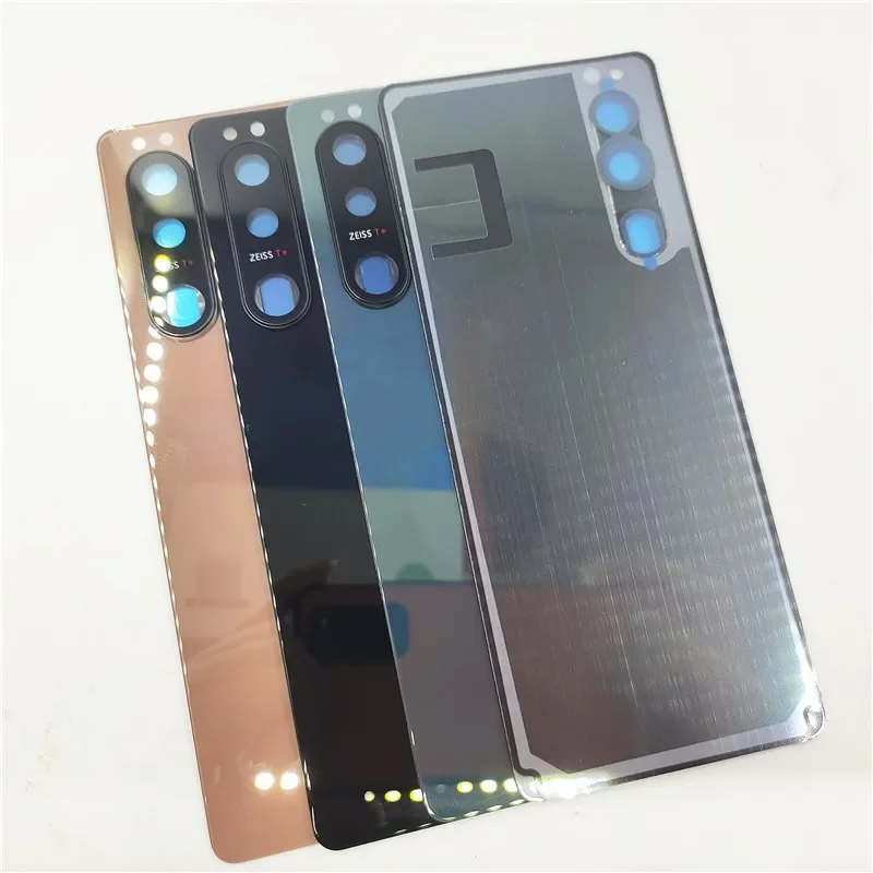 소니 Xperia 5 III용 유리 후면 뚜껑, 하드 배터리 커버, 후면 하우징 패널 케이스, 카메라 렌즈 쉘