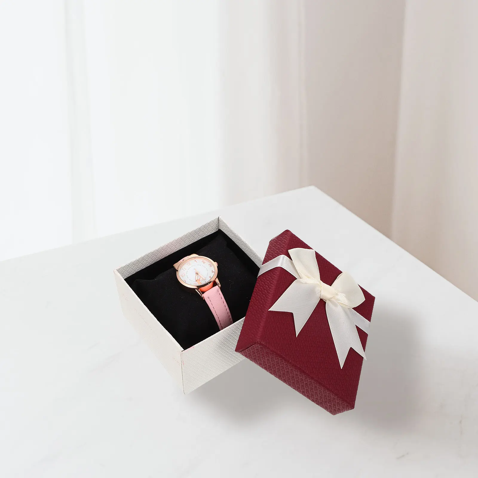 

10Pcs Delicate Watch Jewelry Boxes Single Watch Packaging Display Cases Protective Pillow Holder Suitable for Shop Dressing