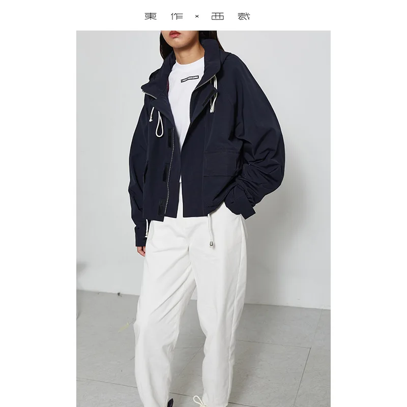 

Counter Goods ~ Women's Loose Casual Short Jacket Ins Style Design Small Hooded Jacket 2025 Autumn and Winter New Style