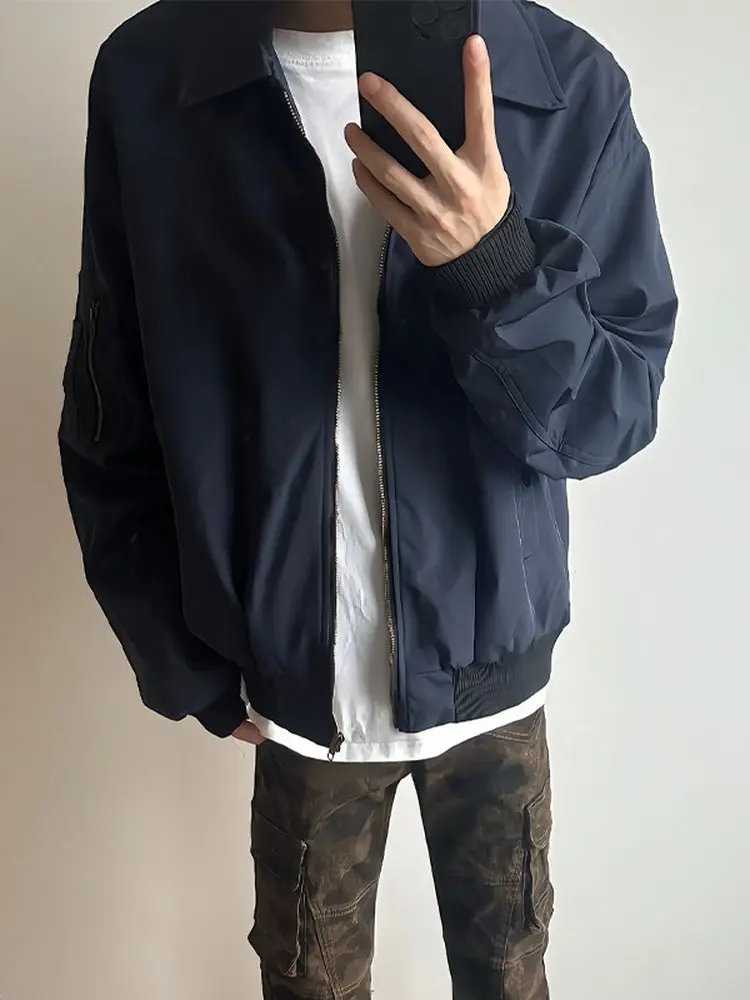 

Мужская осенняя куртка-бомбер Cleanfit с воротником, в американском стиле, для студентов, ветрозащитная, повседневная верхняя одежда