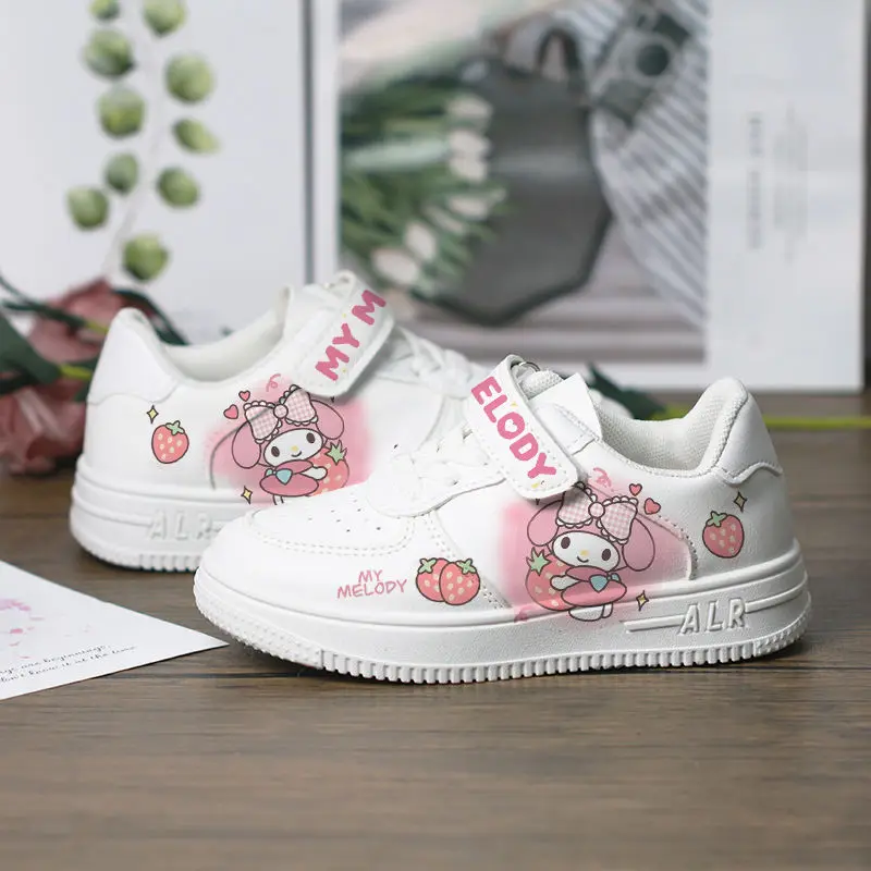 Sanrio Hello Kitty Sport Shoes Kuromi Tennis Shoes Cute Girls Casual Sneakers Children Basket Shoes Mymelody Shoes Size 26-37