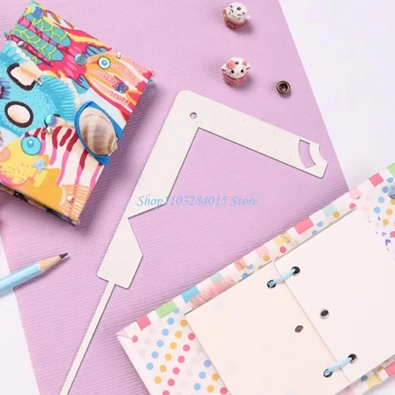 5-in-1 Boek Covers Afstand Gidsen Rvs Boekbinden Liniaal Voor Journal Notebook Album Covers Scrapbooking Tool