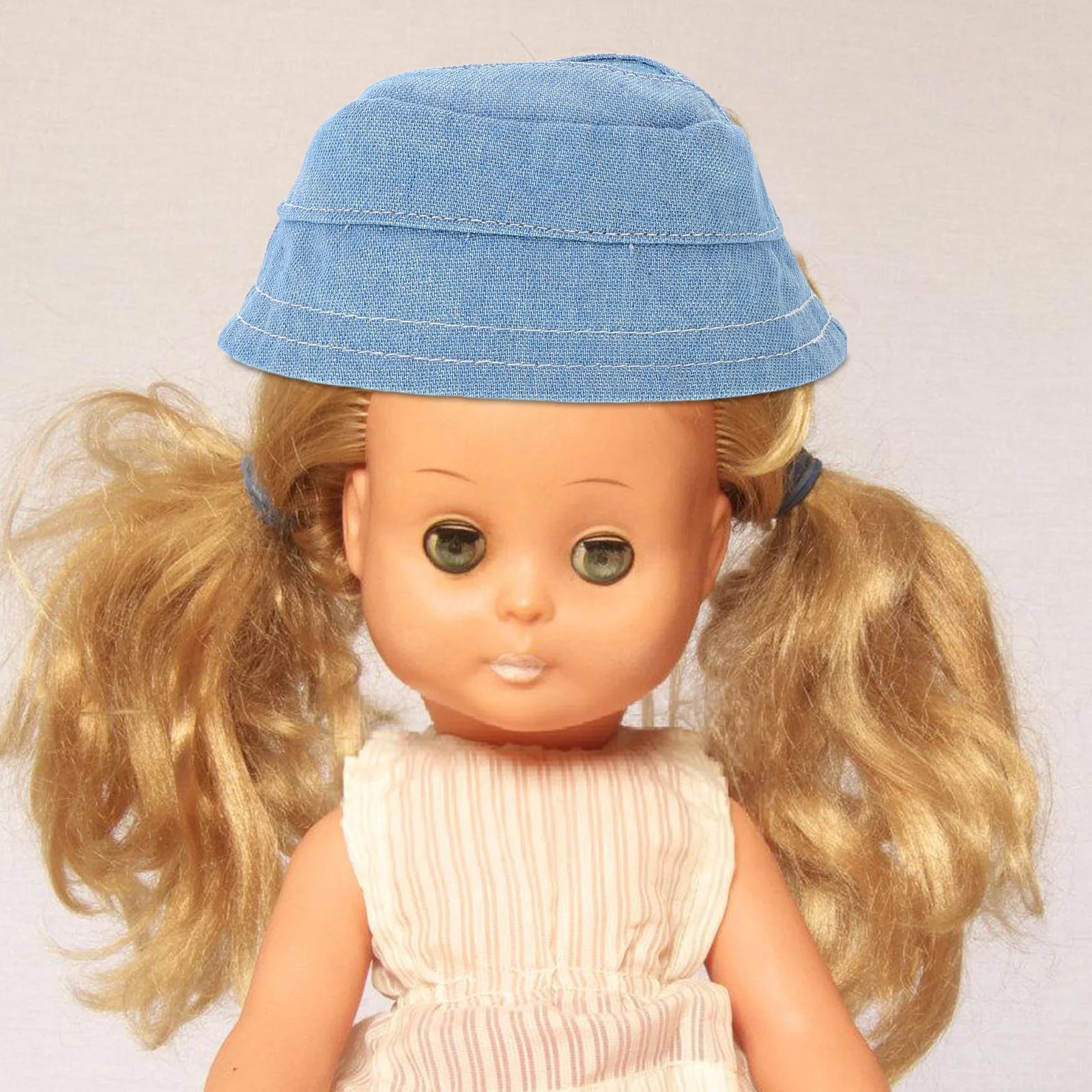 

Summer Fisherman Bucket Hat For 17Cm Fabric Mini Cap Open Design Easy Wear Decorative Craft Accessory Diy Party Decoration Small