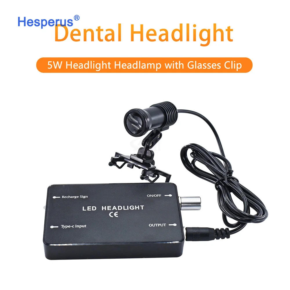 5w Headlight Headlamp With Glasses Clip den tal Equipment Led Light Suitable for den tal Surgical Operation Headlight