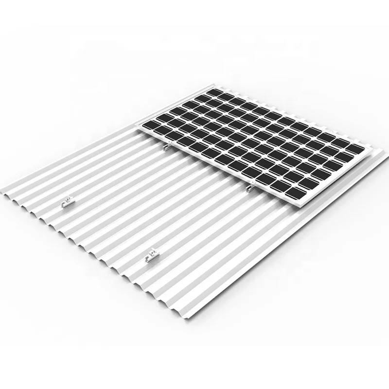 3-Panel U-Shaped Mini Rail Mount Kit, Tin Roof PV Accessories, Complete Solar Energy Hardware Parts for Multi-Piece Solar Panel