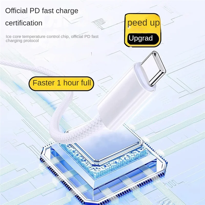 AS62 For Iphone 15 Macaron Data Cable Dual Type-C Fast Charging Braided Data Cable C To C 60W 100Cm Charging Cable,Pink Durable