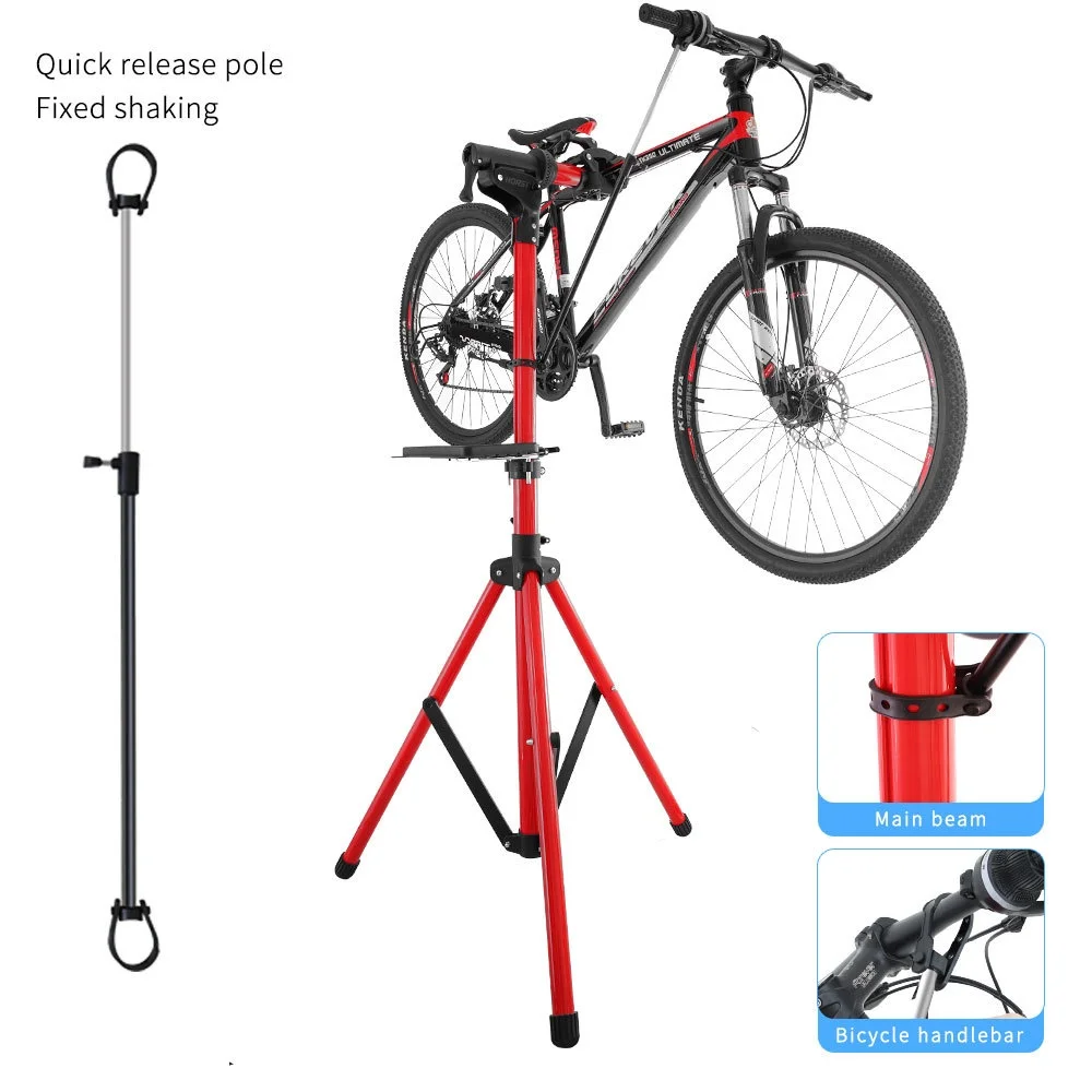 

Aluminum Alloy Foldable Bicycle Repair Stand Adjustable Quick Release Tripod For Road Mountain Bikes Cycling Repair Maintenance