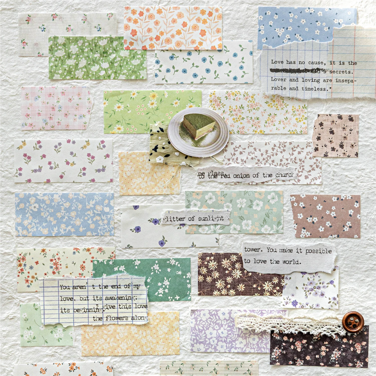 

50mm*200cm Floral Collection Series Vintage Flower Landscape Tape Creative DIY Journal Material Collage Scrapbooking Stationery