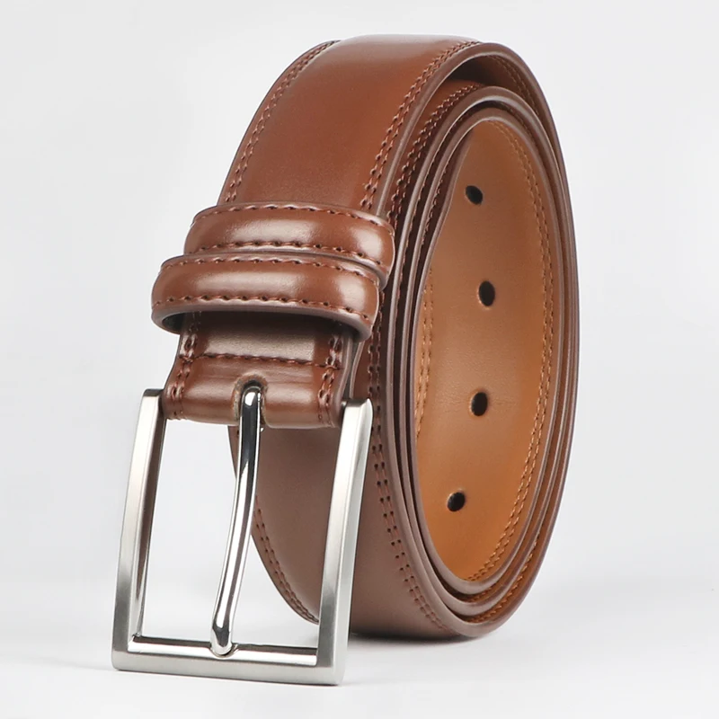 

Женский ремень, 110 см, кожаный ремень с одинарной пряжкой для костюмов, джинсов, униформы, светло-коричневый