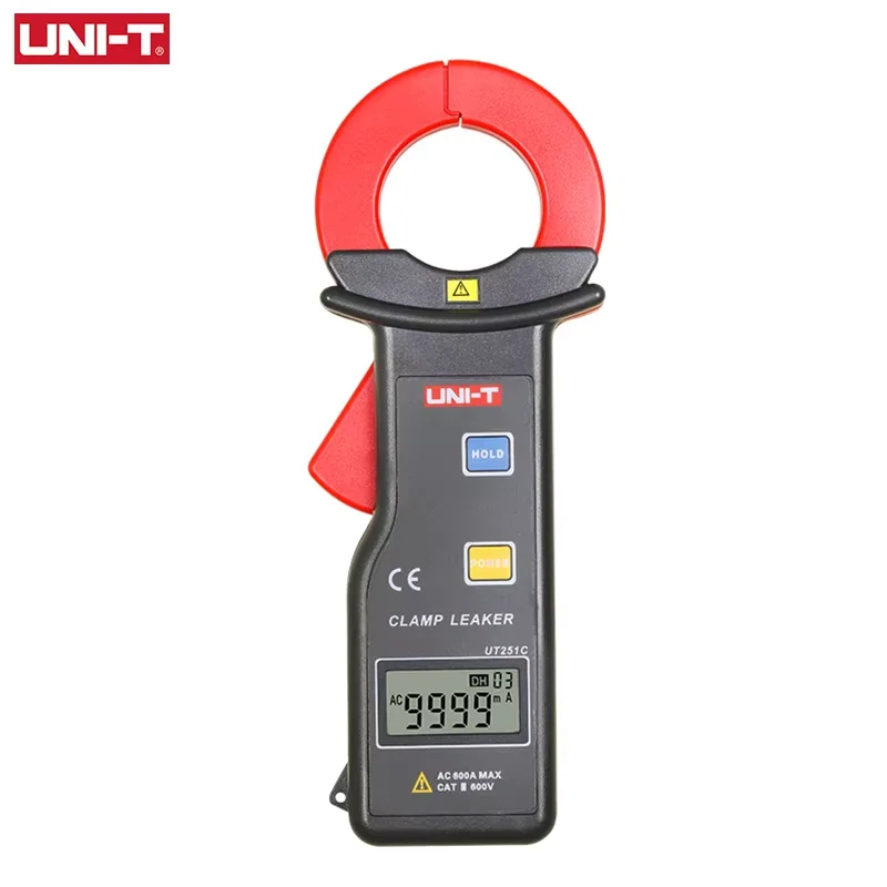 UNI-T Leckstromzangenmessgerät UT251C 600A Amperometrische Zange Digitales Amperemeter Stromtester Hochempfindlicher Datenspeicherung