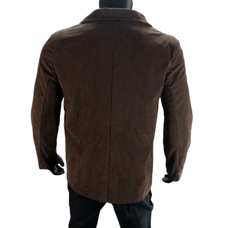 Giacca da uomo autunnale Street Outer Suede con fodera giacche giacca indossabile alla moda abbigliamento uomo europeo taglie forti S-XXL