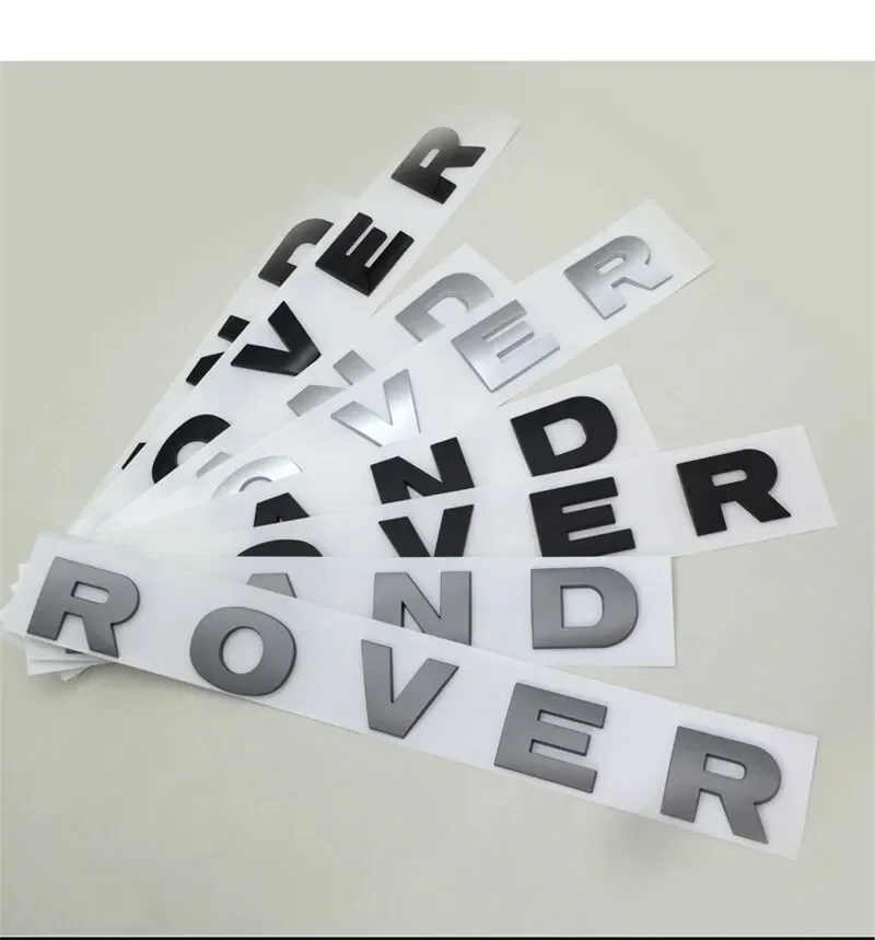 3D Letter Car Hood Bonnet Cover Emblem For Land Rover Range Rover Velar Sport Discovery 2 3 4 Defender Chrome Front Head Sticker