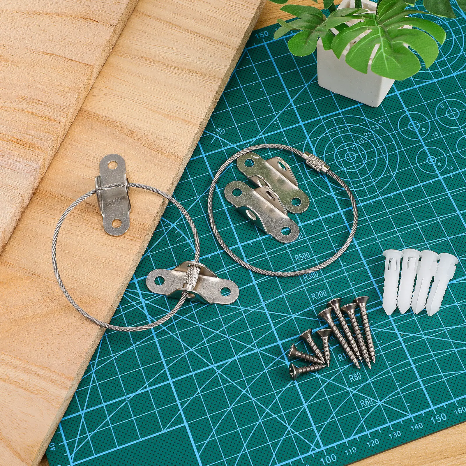 Earthquake Anchor Strap - 6 sets wandankers meubelriemen, geen boormachine