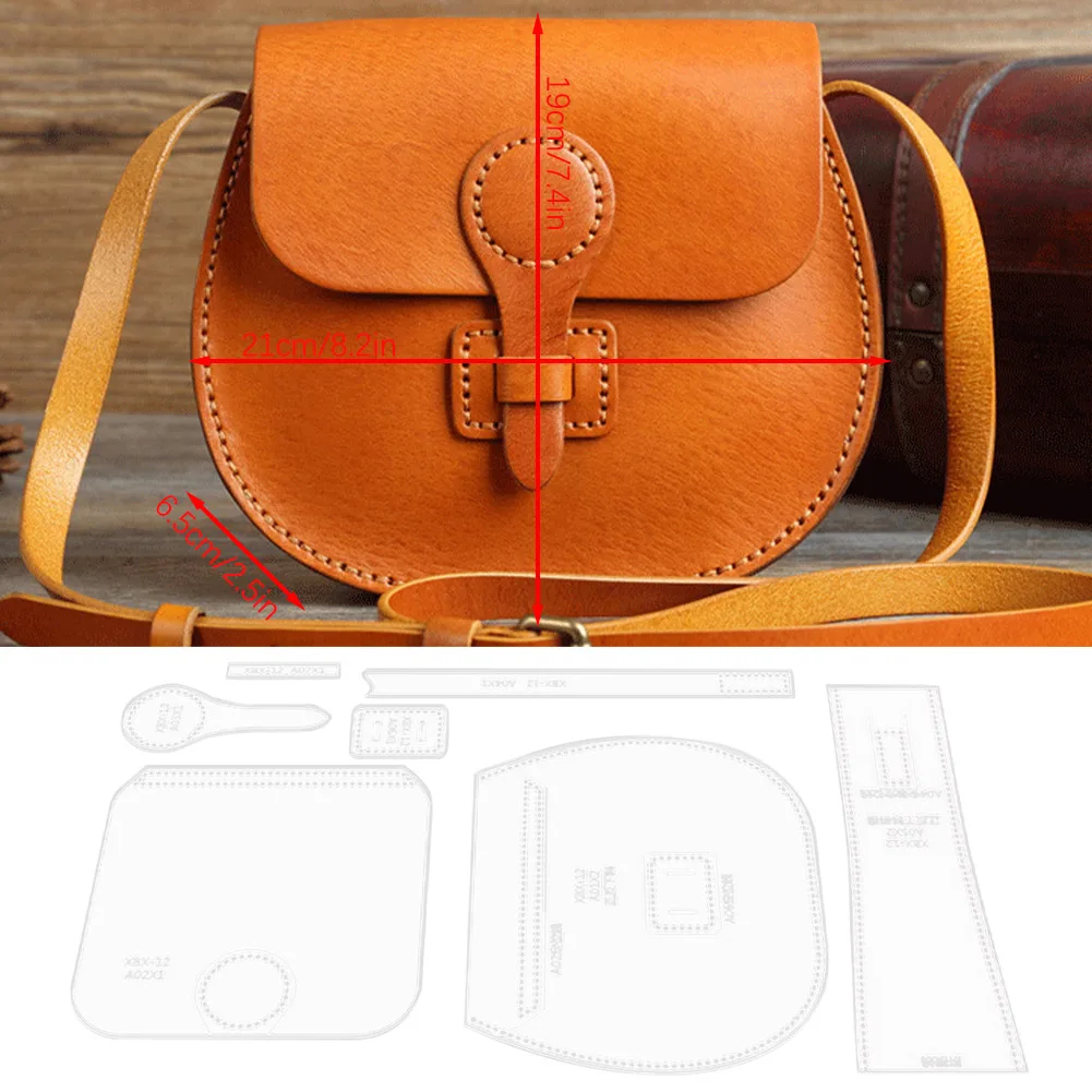 Handmade leather goods DIY tool, size, acrylic template, patchwork ruler, shoulder bag template tool