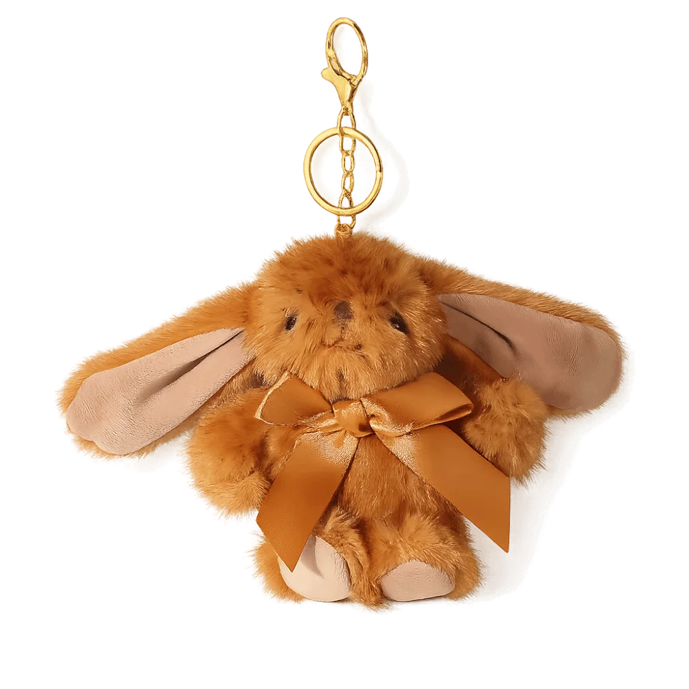 Pendant Cute Cartoon Rabbit Keychain Fur Pompom Easter Bunny Key Ring Colorful Decoration Animal Bag Charm Gift